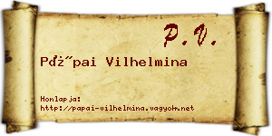 Pápai Vilhelmina névjegykártya